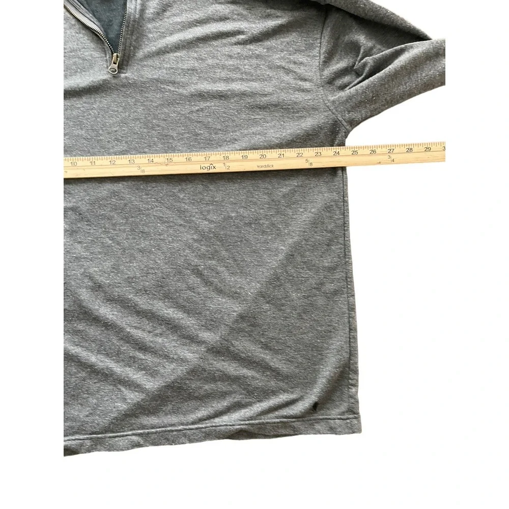 Polo Ralph Lauren Polo Shirt Men XL Gray Long Sleeve Polyester 1/4 Zip Mock Neck